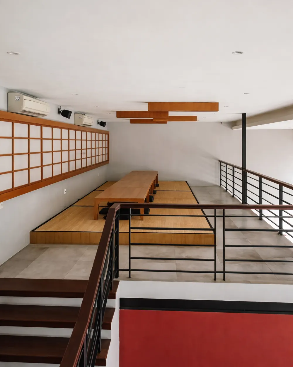 The traditional tatami room on the second floor at ENSO Japanese Fusion & Bar, Canggu