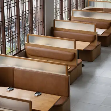 Light wood and leather - ENSO Japanese Fusion & Bar, Jl. Tanah Barak No.19, Canggu, Bali