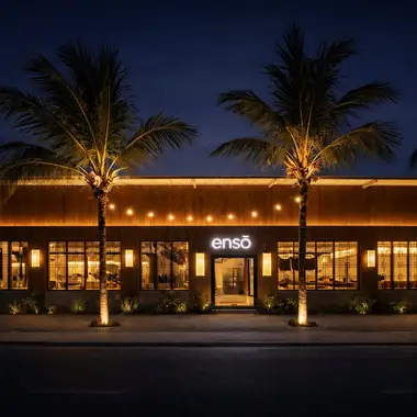 The facade at dusk, Jl. Tanah Barak - ENSO Japanese Fusion & Bar, Jl. Tanah Barak No.19, Canggu, Bali